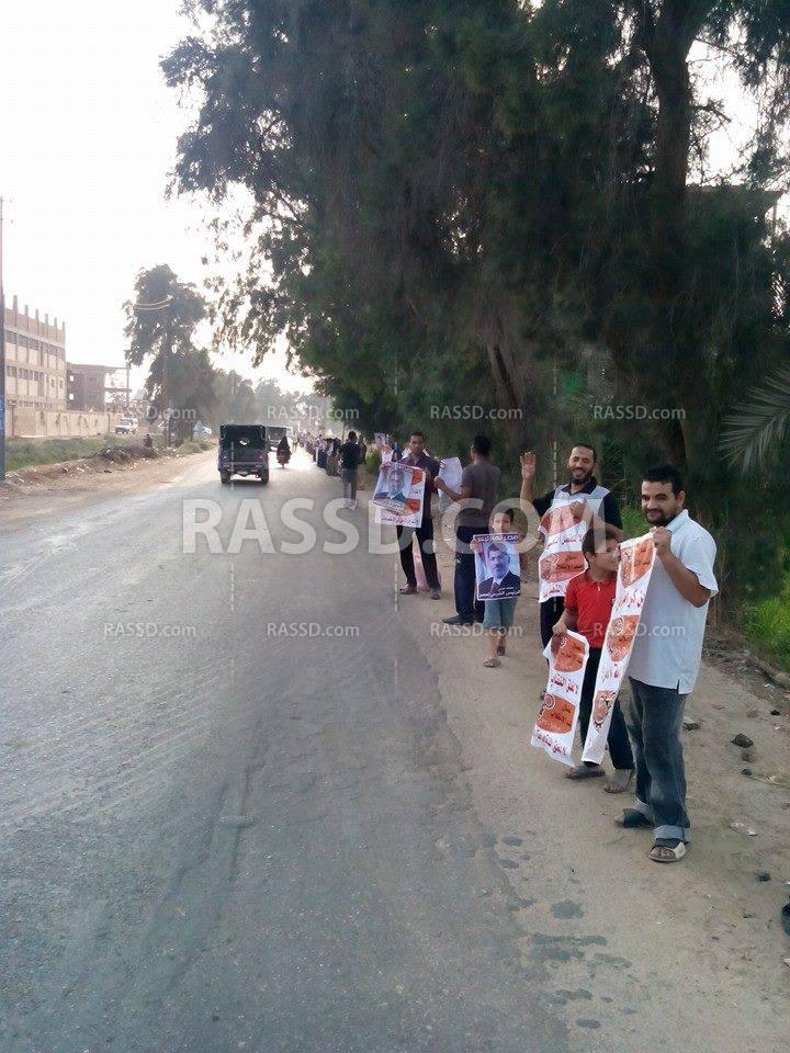 وقفات وسلاسل بشرية مناهضة للانقلاب بـ”الشرقية”