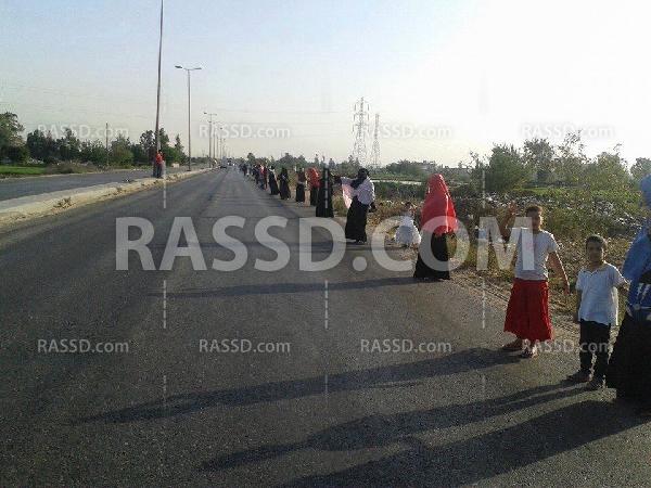 سلاسل بشرية مناهضة للانقلاب بقرى ومراكز “الدقهلية”