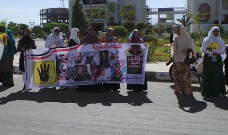 وقفة احتجاجية لطالبات جامعة طنطا تضامنا مع معتقلات الأزهر