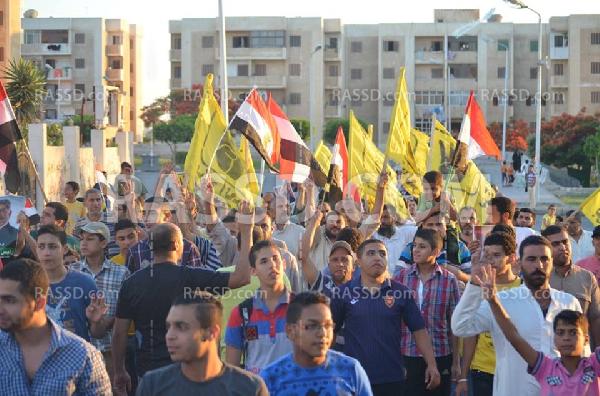 مسيرة مناهضة للانقلاب في “برج العرب”