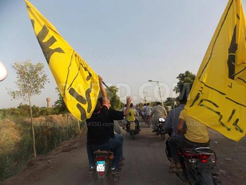 مسيرة بالدراجات البخارية بطوخ رفضًا للعسكر