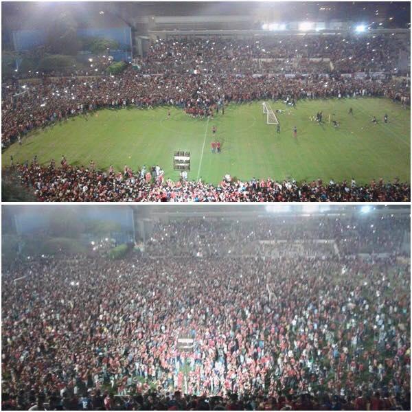 تكدس الجمهور يلغي مران الأهلي باستاد مختار التتش