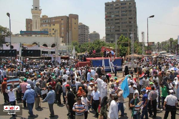 مسيرة حزب مصر تصل رابعة العدوية للمشاركة في جمعة لا للعنف