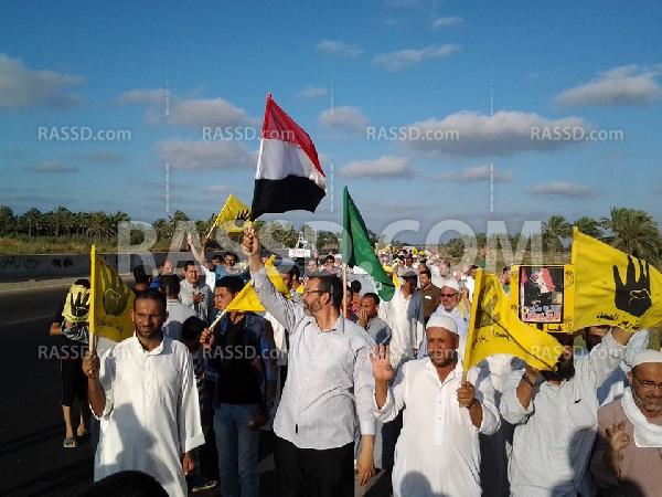 فعاليات مناهضة للانقلاب علي الطريق الدولي بكفر الشيخ