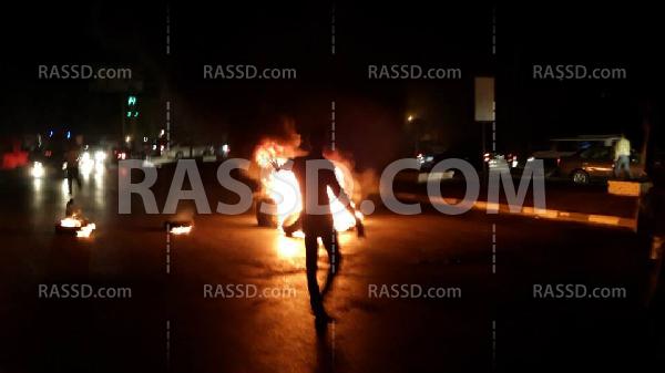 مجهولون يقطعون طريق “الأوتوستراد ” بالمعادي