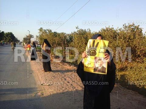 سلسلة بشبين القناطر بالقليوبية رفضا لعسكرة الدولة