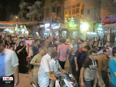 سلاسل بشرية لـ 6أبريل في بني سويف لـ 30 يونيو