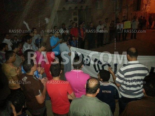 وقفة  ليلية في “دمياط” تنديدا بالانقلاب العسكري