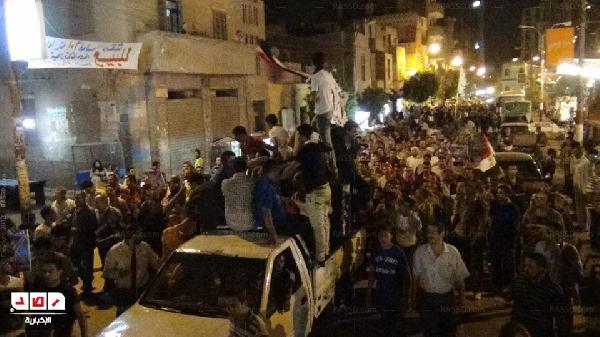 متظاهرون يطالبون برحيل مرسي ببني سويف