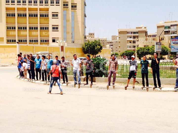 سلاسل طلابية بالفيوم تضامنا مع المعتقلين