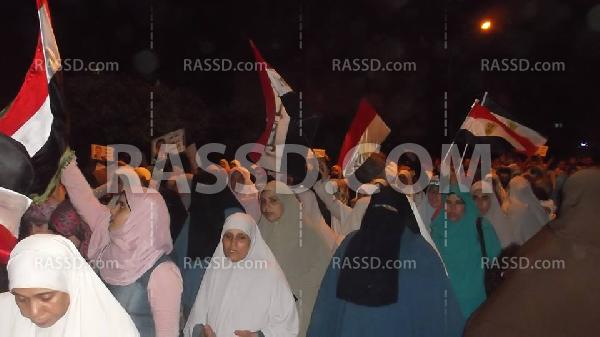 مسيرة بالمنوفية ترفض بيان السيسي