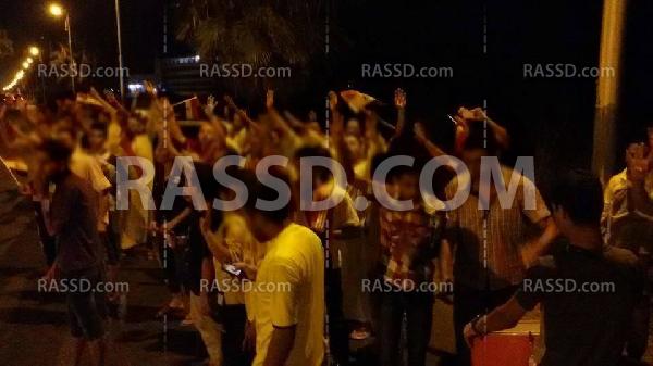 وقفة ليلية على طريق “المنصورة – جمصة” السياحي