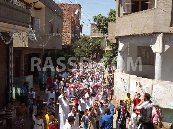 مسيرات تجوب شوارع مدينة نبروه دعما للرئيس