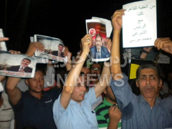 المصريون بالأردن يحتشدون لتأييد الشرعية ورفض الانقلاب