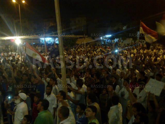 احتشاد الآلاف بمطروح تأييدا للشرعية ورفضا للانقلاب العسكري