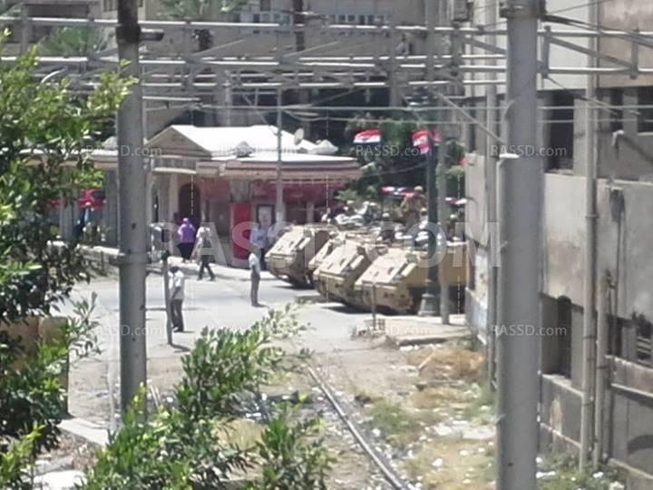 مدرعات الجيش تغلق شارع المشير إسماعيل بسيدي جابر