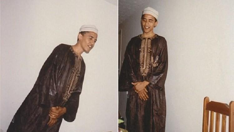 صور أوباما بالزي الإسلامي تعرضه للتشكيك في حربه ضد تنظيم الدولة