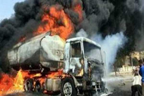 انفجار سيارة محملة بمواد بترولية على الطريق الصحرواي ببني سويف