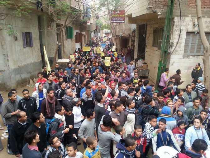 مسيرة بالسعدية بدمياط تنديدا بارتفاع الاسعار