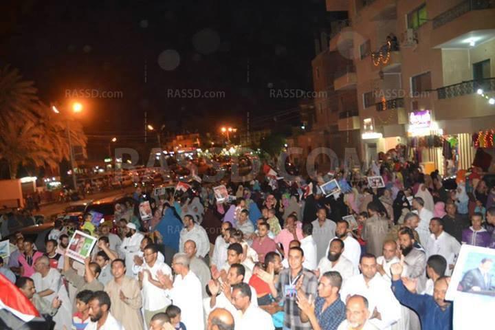 مسيرة حاشدة بالوادي رفضًا للانقلاب