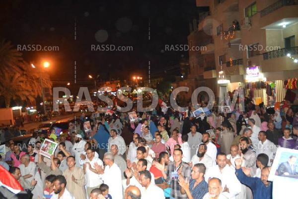 مسيرة  بالأكفان في الوادى الجديد لتأييد”مرسي”