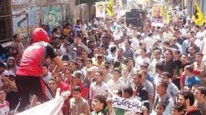 مسيرة بالميمون ببنى سويف رفضا لحكم العسكر