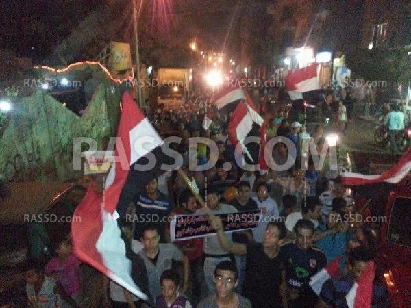 مسيرة بـ”الجيزة” تضامناً مع “غزة”