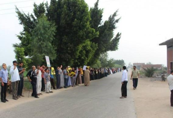 سلسلة بفاقوس بالشرقية رفضا لحكم العسكر