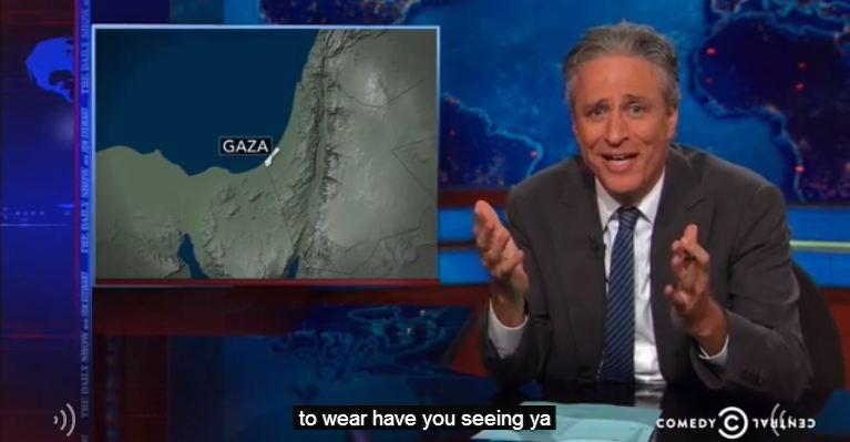 بالفيديو| “جون ستيوارت” يتضامن مع “غزة” ويهاجم “إسرائيل”