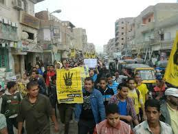 مسيرة في طامية بالفيوم تندد بالعدوان الغاشم على غزة