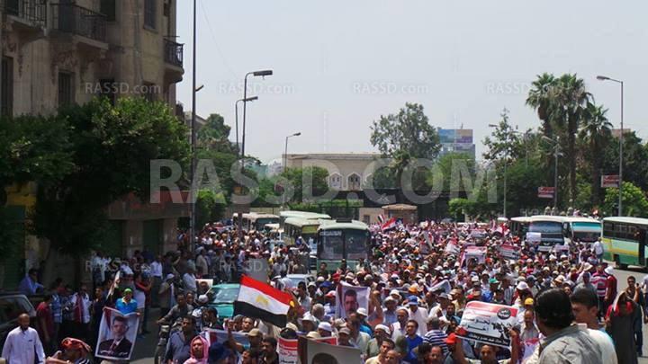 مسيرة من مسجد النور إلى رابعة تندد بالانقلاب العسكري