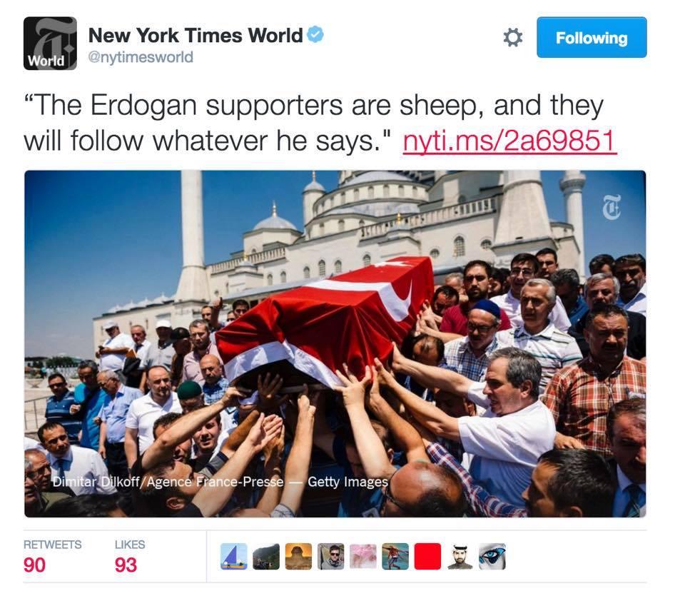 “التايمز” تصف مؤيدي أردوغان بـ”الخرفان”