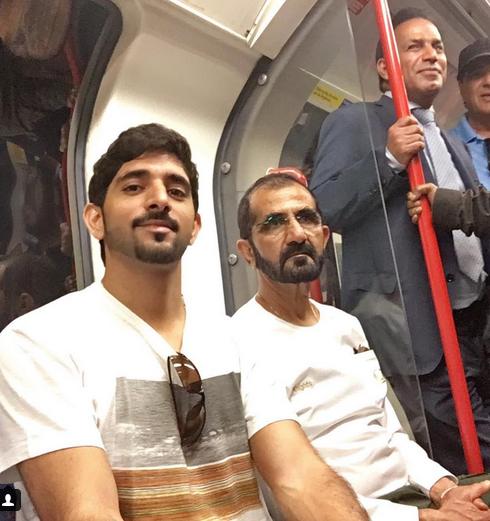 بالفيديو.. نائب رئيس الإمارات ونجله يستقلان عربة مترو مع عامة الناس