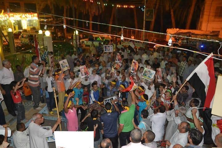 الآلاف بالوادي الجديد يرفضون الانقلاب العسكري