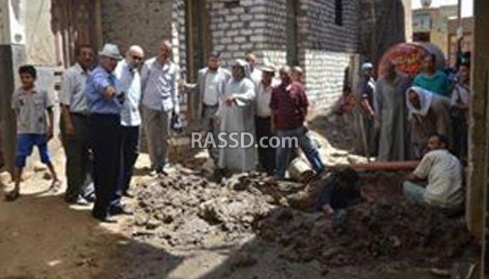 كسر خطوط المياه يحرم أهالي “بني بخيت” ببني سويف من مياه الشرب