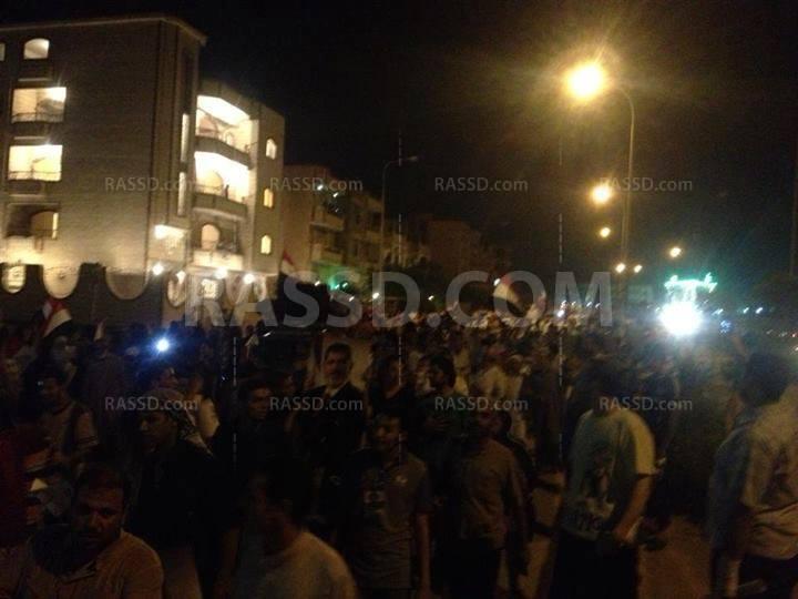 مسيرة بالآلاف لمؤيدي الشرعية بالقليوبية ضد الانقلاب