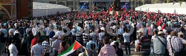 مسيرة في مدينة “قونية” التركية نصرةً لـ”غزة”