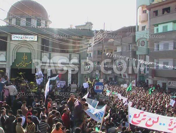 مسيرة حاشدة بدمياط تنديدا بالعدوان على غزة