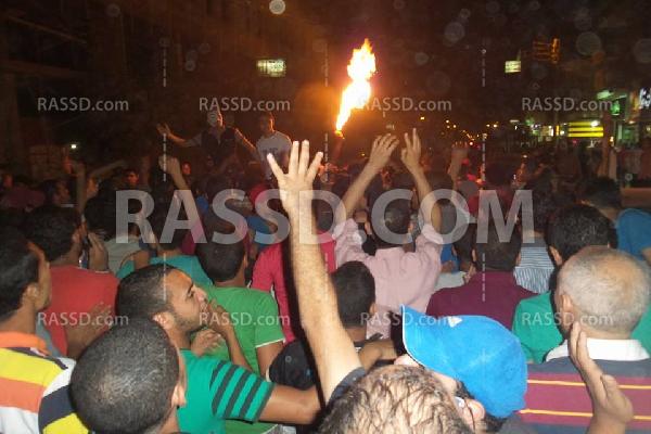 مسيرة ليلية في “المحلة الكبرى” تنديدًا بالانقلاب العسكري