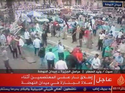 اطلاق نار أثناء صلاة الجنازة على الشهيد الثاني بمجزرة النهضة