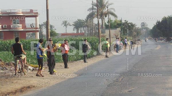 سلسلة بشرية بـ”شبين القناطر” تنديدًا بالحالة الاقتصادية