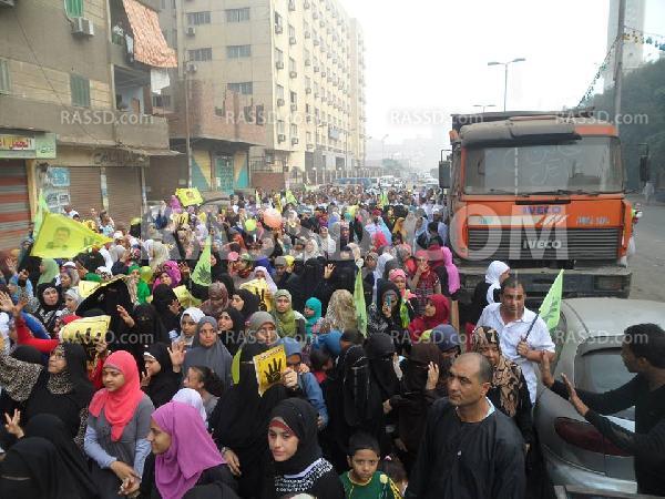 مسيرة بالعمرانية بالجيزة تطالب بوقف العدوان على غزة