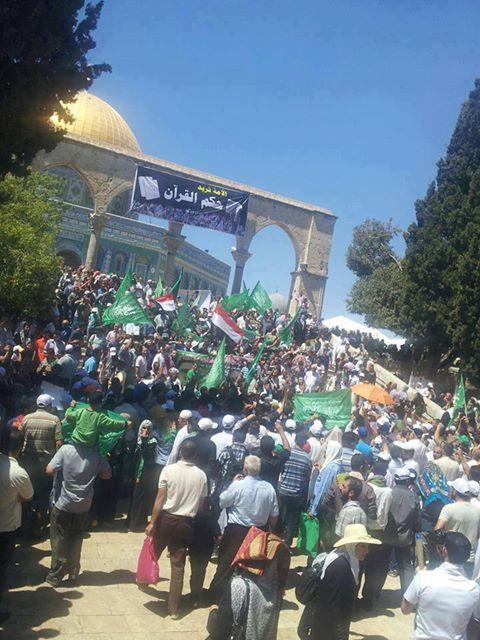 تظاهرات بالمسجد ‏الاقصى  ضد الانقلاب العسكري في مصر