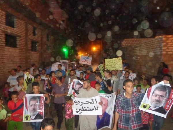 مسيرة ليلية تجوب شوارع “باها” في “بني سويف”