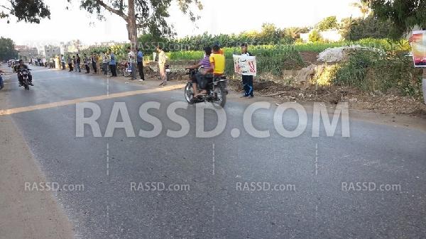 سلسلة بشرية بمدينة “الروضة” في “دمياط” بأسبوع “عيد الشهداء”