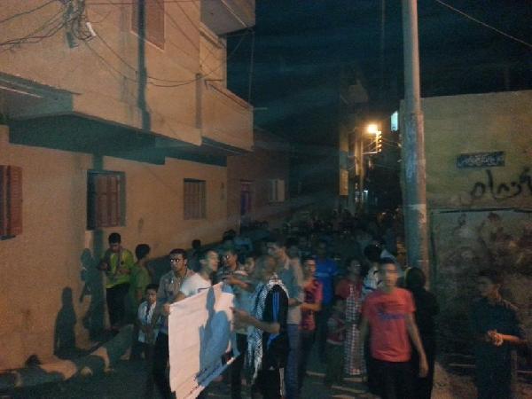 مسيرة ليلية في “أنشاص الرمل” بـ”الشرقية”