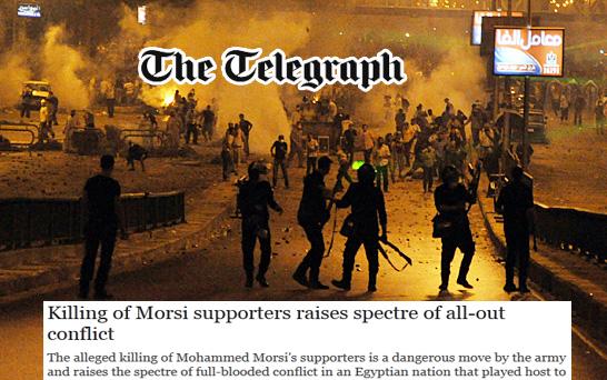 تلجراف: الجيش المصري يعبث بالدماء وفق القواعد القديمة