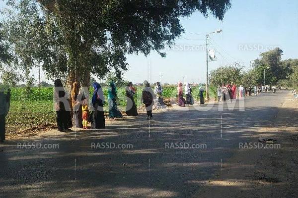 سلسلة بشرية بـ”أويش الحجر” في “الدقهلية” ثانى أيام العيد