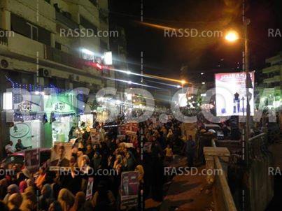 عشرات الالاف يجوبون شوارع الفيوم رفضا للانقلاب