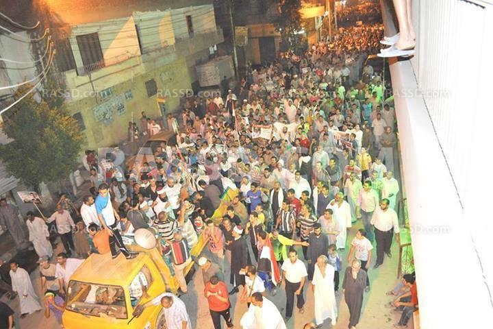 تظاهرة حاشدة ببني سويف رفضا للانقلاب العسكري